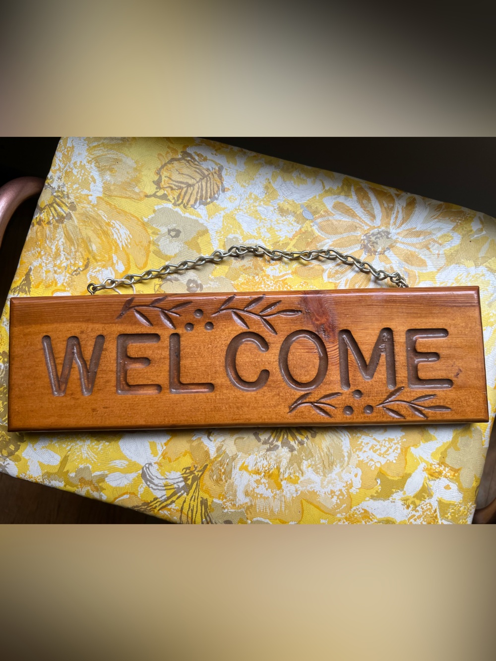 Welcome Carved Wooden Wall/Door Plaque